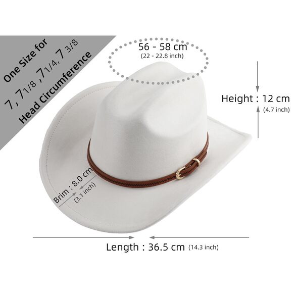 4519 Cowboy Hat For Women And Men Wide Brim Western Cowgirl (us, Alpha main image 4